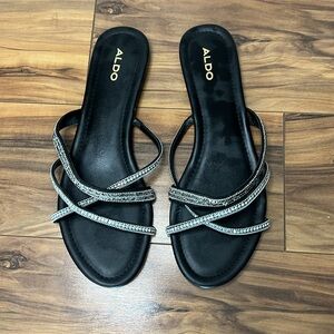 ALDO - RHINESTONE EMBELLISHED FLAT SANDAL